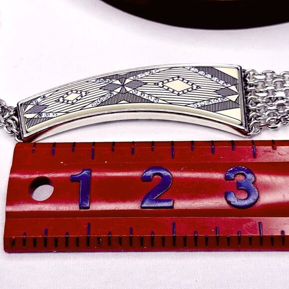 Brighton Kenya Multi Strand Statement Collar Necklace Silver-plated - Picture 10 of 12